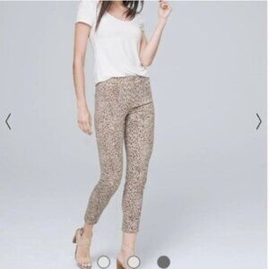 NWT White House Black Market Mid-Rise Leopard Crop Jeans